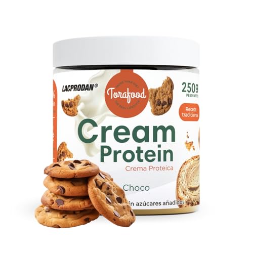 Crema Proteica | Sabor Cookies Chips | 250g | 20% de Proteina | 0% azúcares añadidos | Sin Aceite de Palma | Receta Tradicional | Torafood