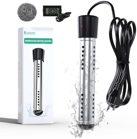 Water Heater 2000 Watt - Which 5 Models Stand Out in Performance? 6 BSEED Immersion Water Heater Electric, 2000W Fast Heating Portable Water Heater with 304 Stainless Steel Guard & Digital LCD Thermometer, Heats 5 Gallons in Minutes for Camping, Bath & Small Pool