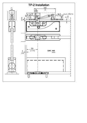 Nhn Hydraulic Self Closing Pivot Door Closer (Hold Open) For Glass Door + Top Patch + Adjustable Top Pivot, No Floor Digging #TOP7