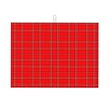 Dish Drying Mat Kitchen Counter Absorbent Clan Burnett Tartan Coffee Sink Mat Dish Drainer Pad 18 Inch X 24 Inch