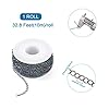 Cheriswelry 32.8 Feet(10m)/roll Soldered 304 Stainless Steel Rolo Chains Link in Bulk Rainbow Belcher Necklace Cross Chains with Spool 3x0.6mm for DIY Craft Bracelet Jewelry Making #2