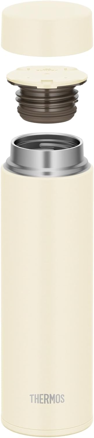 JOQ-481 IV Thermos Water Bottle, Vacuum Insulated Mobile Mug, 16.9 fl oz (480 ml), Ivory, Easy to Wash Every Corner, Dishwasher Safe, Stainless Steel, Bottle, Lightweight and Compact