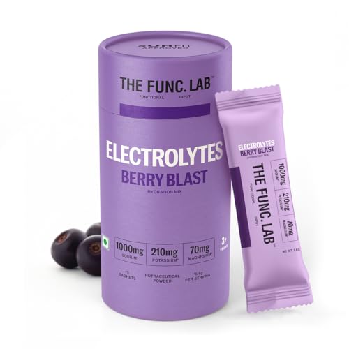 Image of The Func. Lab Daily Electrolytes - Salty Berry Blast | 15 Sachets | Instant Hydration Powder with Sodium, Potassium, Magnesium | Sugar-Free, No Preservatives | Instant Energy, Performance & Recovery Drink