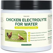Chicken Electrolytes, Vitamins & Probiotics Poultry Supplement for Hydration, Immunity & Gut Health for Chickens, Ducks, Turkeys 8.8oz Powder All Ages Formula