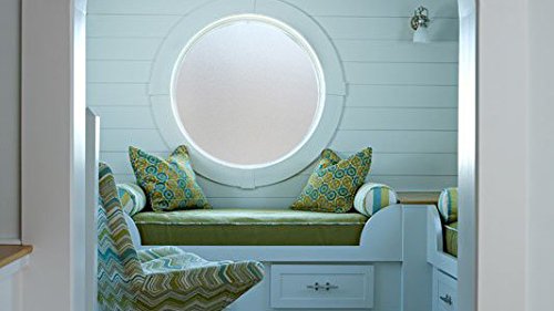 Protint Windows Precut Frosted Privacy Circle Window Film, Self Static Adhesive Cling, 26 Inches Diameter #TOP3
