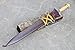 21 inches Blade Greek Xiphos Sword-Forged-Replica Sword-Hand Crafted in Nepal- Tempered Leaf Spring of Truck-Sharpen-Function
