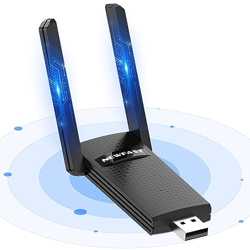 NEWFAST AC 1300Mbps USB Wifi Dongle for pc Dual Band USB Wifi Adapter 802.11ac 2.4/5GHz USB Wifi Computer Internet Adapter for Desktop/Laptop, WPA2/WPA3, Support Windows 11/10/8/8.1, MAC