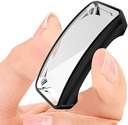 for Fitbit Inspire/Inspire HR Screen Protector Cases, ICAA Soft TPU All-Around Protective Shockproof Scratch-Proof Fitbit Inspire/Inspire HR Accessories for Fitbit Inspire/Inspire HR Black