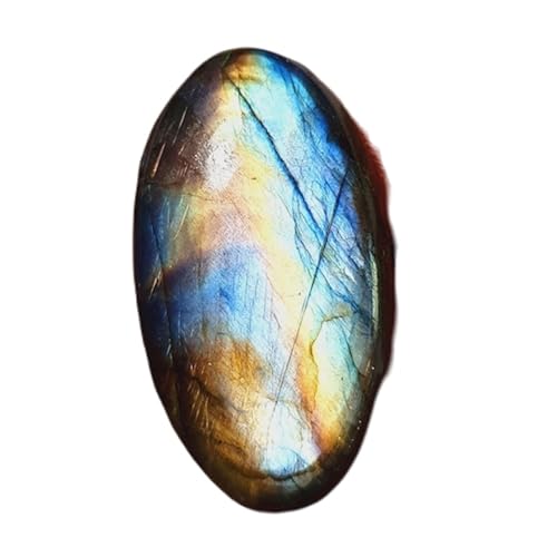 Cabochon ovale en labradorite naturelle 40x22x9mm pour bague et création de bijoux faits main