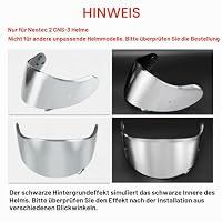 PSLER Helmvisier CNS-3 passend für Shoei Neotec 2 Helm, Tiefsilberspiegel – Ansicht 2