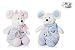 Peluche Ratita 28 Cm - Colores - Blanco y Rosa