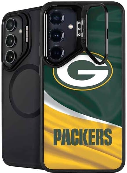 Skinit Kickstand Phone Case Compatible with Galaxy S25 Plus - Officially Licensed NFL Green Bay Packers Design