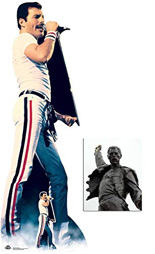 Image of BundleZ-4-FanZ F. Mercury Rock Icon Lifesize Cardboard Cutout/Standup Fan Pack 184cm x 64cm Includes Free Mini Cutout and 8x10 Photo