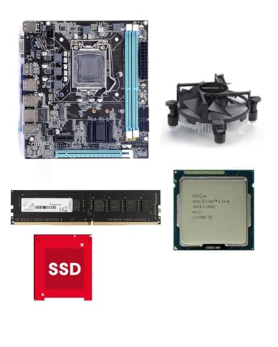 H61 Motherboard Assembled Kit With ATX Processor I5 3470/3570/3330 2.90Ghz-3.80Ghz + 8GB DDR3 RAM + CPU Fan+ 128GB SSD (Windows 10) (2 Year Replacement Warranty)