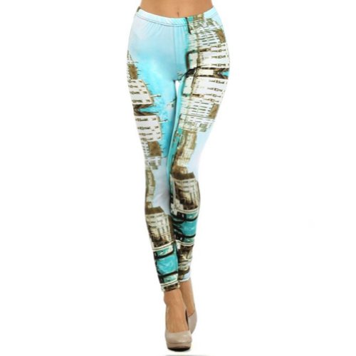 Lady's Venice Italy Printed Leggings