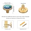 GuoChe 4PCS Cabinet Door Knobs Teal Mandala Closet Knobs for Kitchen Kitchen 1.26 Inch #2