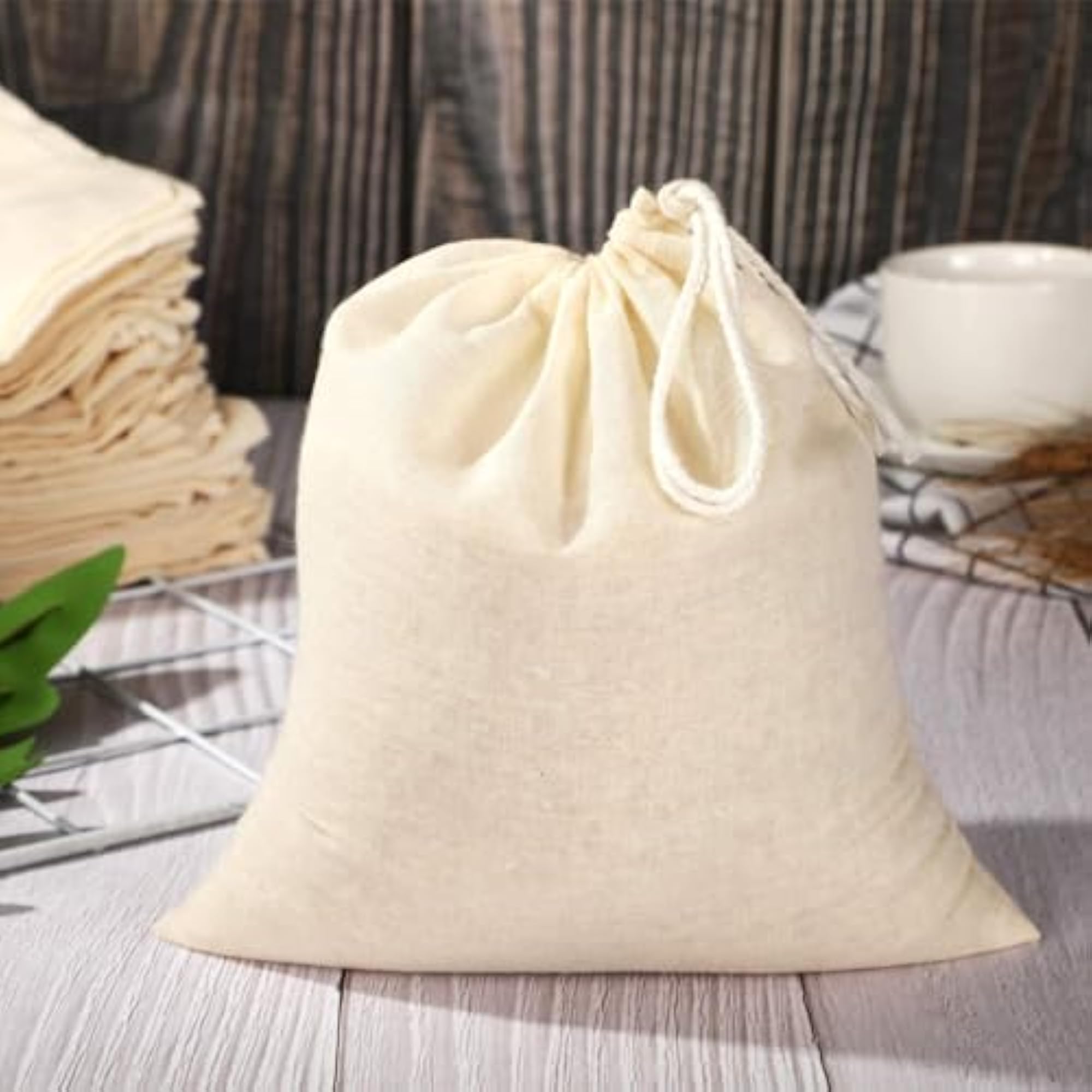 Cotton Drawstring Bags for Wedding Party and Gifts