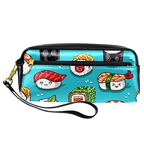 Trousse à sushi japonaise en cuir synthétique avec fermeture éclair pour garçons et filles Cover