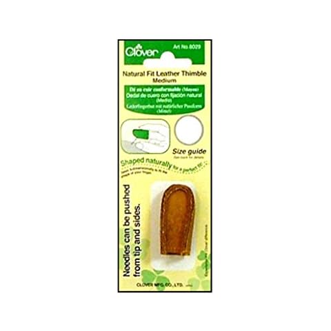 Clover Natural Fit Medium Leather Thimble Cover