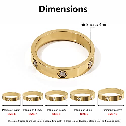 Lendplex Love Ring 18K Gold Plated Classic Love Friendship Ring Promise Wedding Rings For Women Men #TOP2