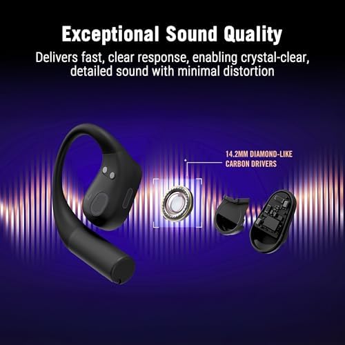ASUS ROG Cetra Open Wireless Open Ear Earbuds β Dual-Mode (BT/2.4GHz), Quad AI Noise-Canceling Mic, Low Latency, 16H Playtime, IPX5 Water Resistant, for Daily/Workout/Outdoor/Gaming Use - Black - 2