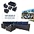 Kullavik 6PCS Outdoor Patio Furniture Set PE Wicker Rattan Sectional Sofa Patio Conversation Sets,Navy Blue