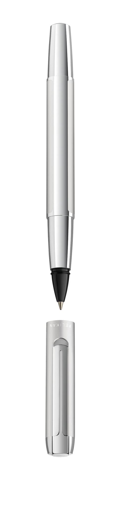 Pelikan Tintenroller Pura R40, Silber, hochwertiger Roller im Geschenk-Etui, 952085