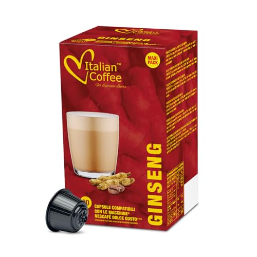 Italian Coffee 120 Capsule Ginseng Compatibile con Nescafé Dolce Gusto