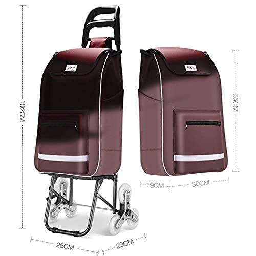 gbgymjm Einkaufstrolley-Tasche faltbar, Küchenaufbewahrung Utility-Carts Einkaufswagen Handwagen Auto Gepäckwagen… – Bild 8