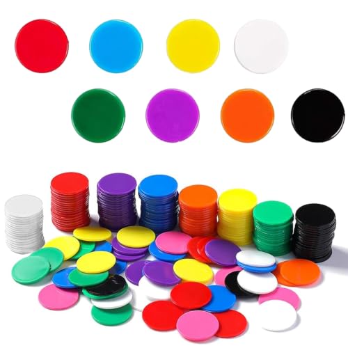 Givendoris 200-Piece Multicolor Math Counters Set - 8 Vibrant Colors for Counting Sorting and Educational Games