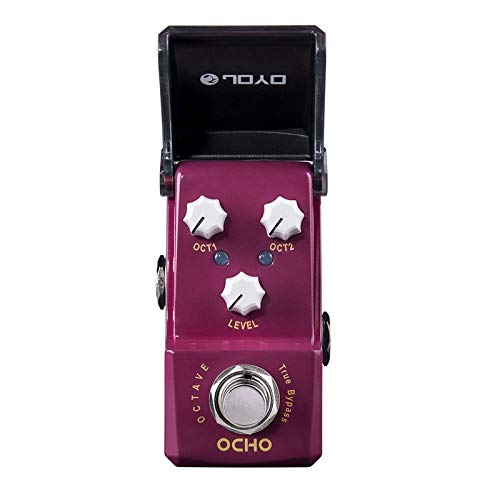 JF-330 Ocho Octave Mini Stompbox para guitarra eléctrica y bajo Pedal de efectos de guitarra de la serie Ironman