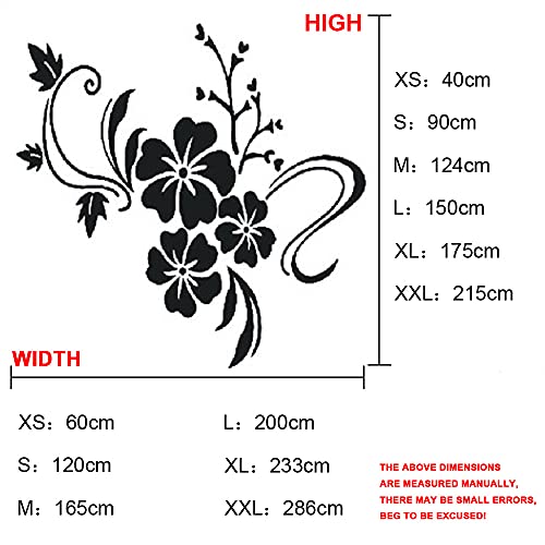 3D Wandaufkleber Blumen Spiegel Wandtattoo Blumen Aufkleber Moderne Kunst ​Wanddeko Sticker für Wohnzimmer Halle Schlafzimmer Home Sofa Wand Badezimmer Kindergarten