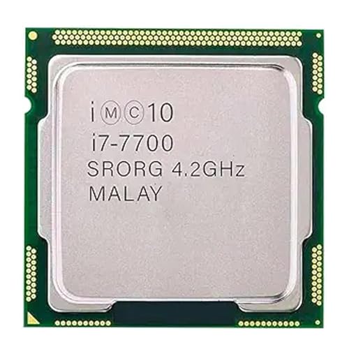 Image of Core i7 7700 7th Generation Desktop Processor, 3.60 GHz, LGA1151 Socket, 4 Cores, 8 Threads, 8 MB Cache, Desktop Processor, (Silver)