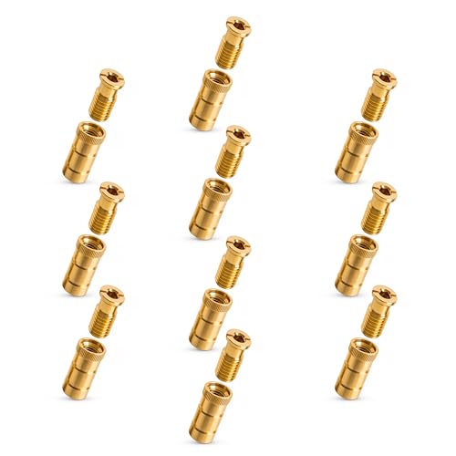 Pool Safety Cover Anchors - Solid Brass 10 Pack - Universal Fit for Concrete & Pavers - Corrosion Resistant Heavy Duty Pool Hardware - Easy Installation Deck Anchors