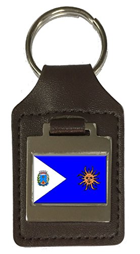 Porte-clés en cuir gravé Araraquara cadeau original pour voyageur