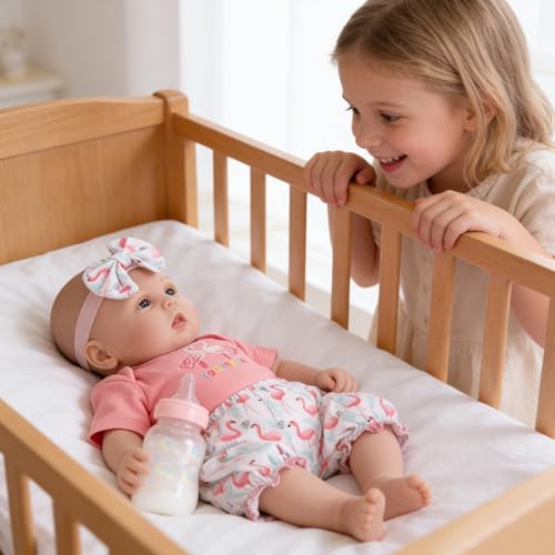 Milidool Realistic Reborn Baby Dolls Girl - Realistic Baby Dolls Girl Real Looking 18 inch Doll with Soft Poseable Body, Lifelike Newborn Baby Doll, Kids Gift for 3+ Years Old — view 2