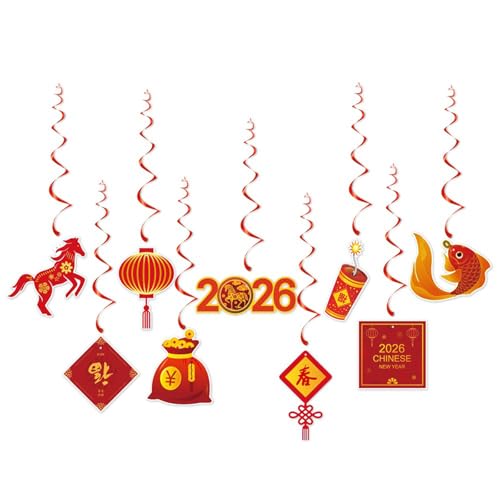 Bekecidi Decoraciones Colgantes para el Año Nuevo Chino 2025, Decoraciones para Fiestas con Espirales, Decoraciones Colgantes para el Año Nuevo para Fiestas del Festival de Primavera