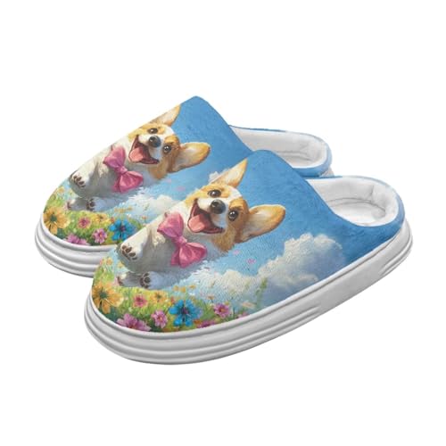 Xoenoiee Slippers for Women, Warm Comfy House Slippers with Anti-Skid Rubber Sole for Men Indoor Outdoor Fuzzy House Shoes2