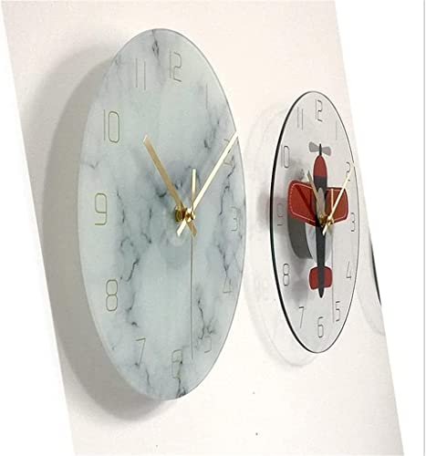 Horloge numérique moderne effet marbre pour art mural créatif