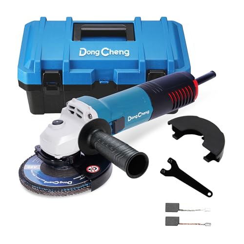Image of Dong Cheng Angle Grinder 115mm 800W, 11,800 RPM with Storage Hard Case & 2X Quick-Change Guard, Professional for Cutting, Grinding, Polishing & Rust Remove