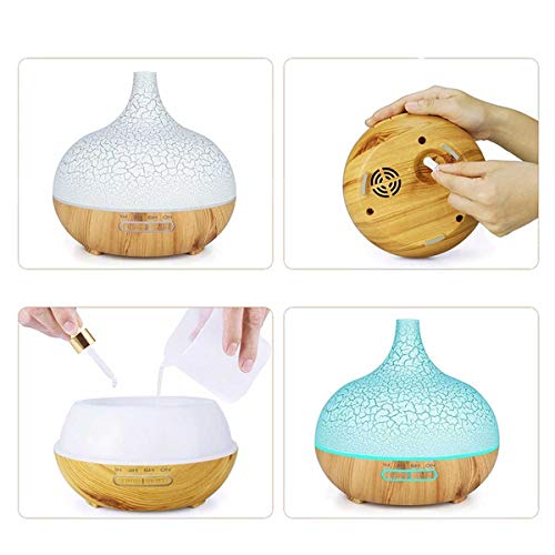 Difusor De Óleos Essenciais Elétrico Ultrassônico e Umidificador 400 ml