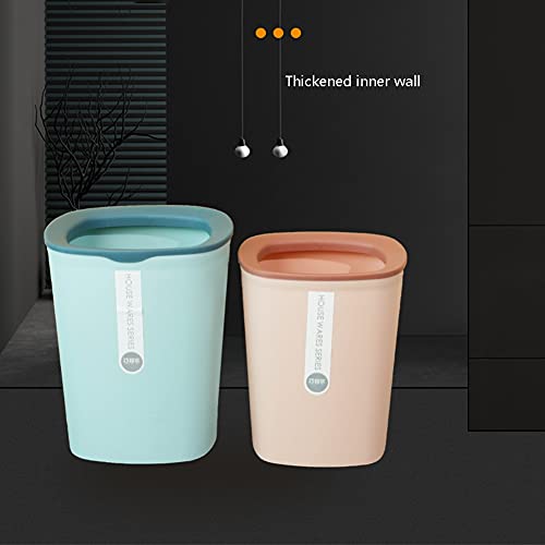 Bote de basura cuadrado de acero para cocina 6L naranja miniatura 4