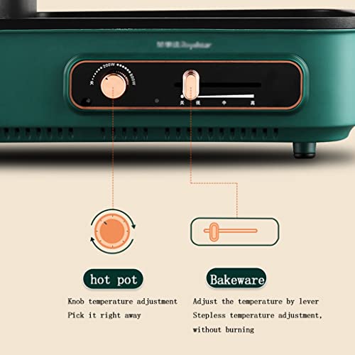 Hot pot et grill multifonction vert pour shabu-shabu de table - 5