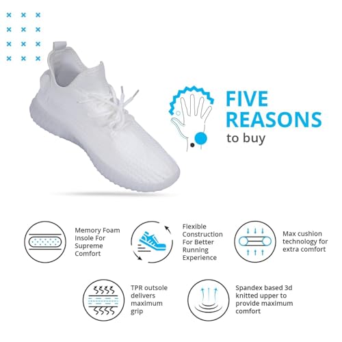 Image of Glemia Knitted Athletic Sneakers, Breathable Mesh Upper, Lightweight Athleisure Knitted Active Wear Slip-On Sneaker Shoes for Sports, Athletics, and Walking Shoes (Multicoloured)