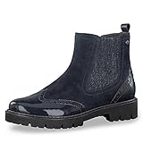 Schwarz Jana Be Natural 25400-21 231 Damen Sportiver Chelsea Boots Veloursleder Profilsohle, Groesse 39, blau