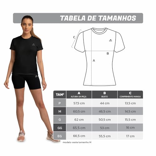 Kit 3 Camiseta Dry Basic SS FPS 50 Muvin – Manga Curta – Feminina – Proteção Solar UV50 – Camiseta P