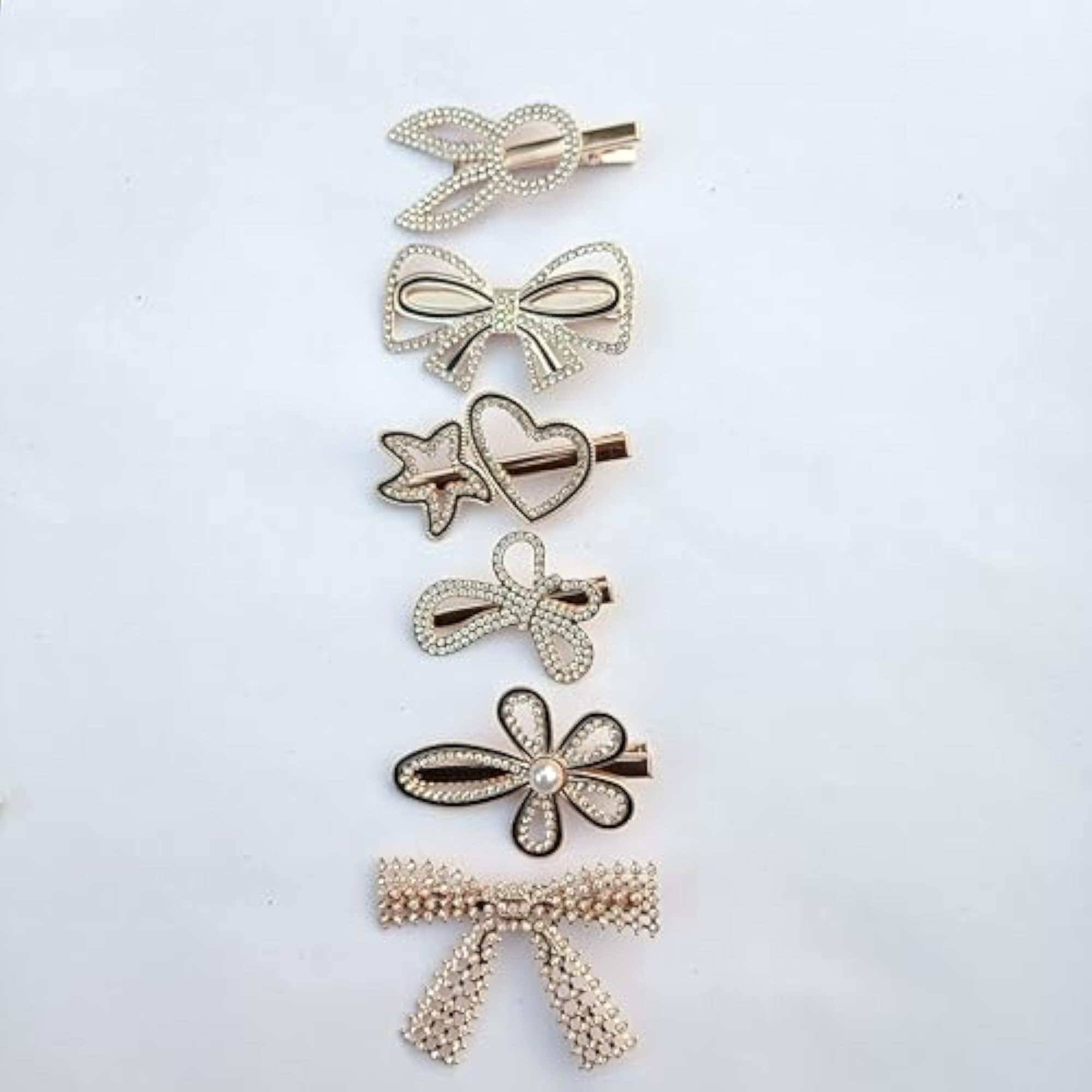 K-Style Glam: Korean Inspired Hair Clips, Pack of 12