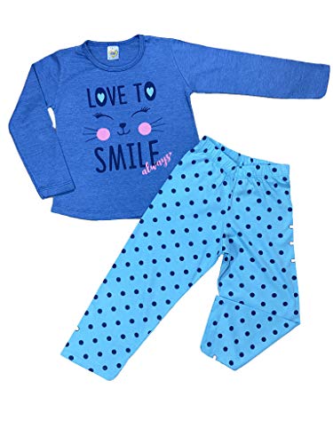 Kit 4 Pijama de Manga Longa Infantil Menina Divertida