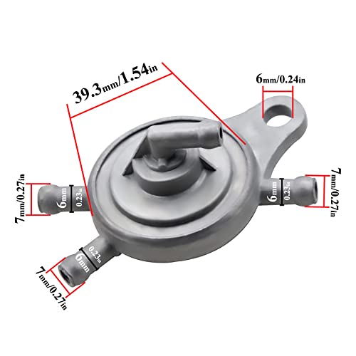 GLENPARTS Vacuum Fuel Pump Petcock for Chinese GY6 49cc 50cc 70cc 90cc 110cc 125cc 150cc 139QMB 152QMI 157QMJ 4 Stroke Roketa Sunl Taotao Chinese ATV Scooter Go-Kart 4 Wheelers Dune Buggies - Image 3