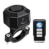 NineLeaf Rechargeable Bicycle Alarm, Attachable Bicycle Security Alarm, Bike Anti-Theft Vibration Alarms Vehicle 110dB Loud Burglar Vibration Motorcycle Mobility Scooter Security System IP65Waterproof